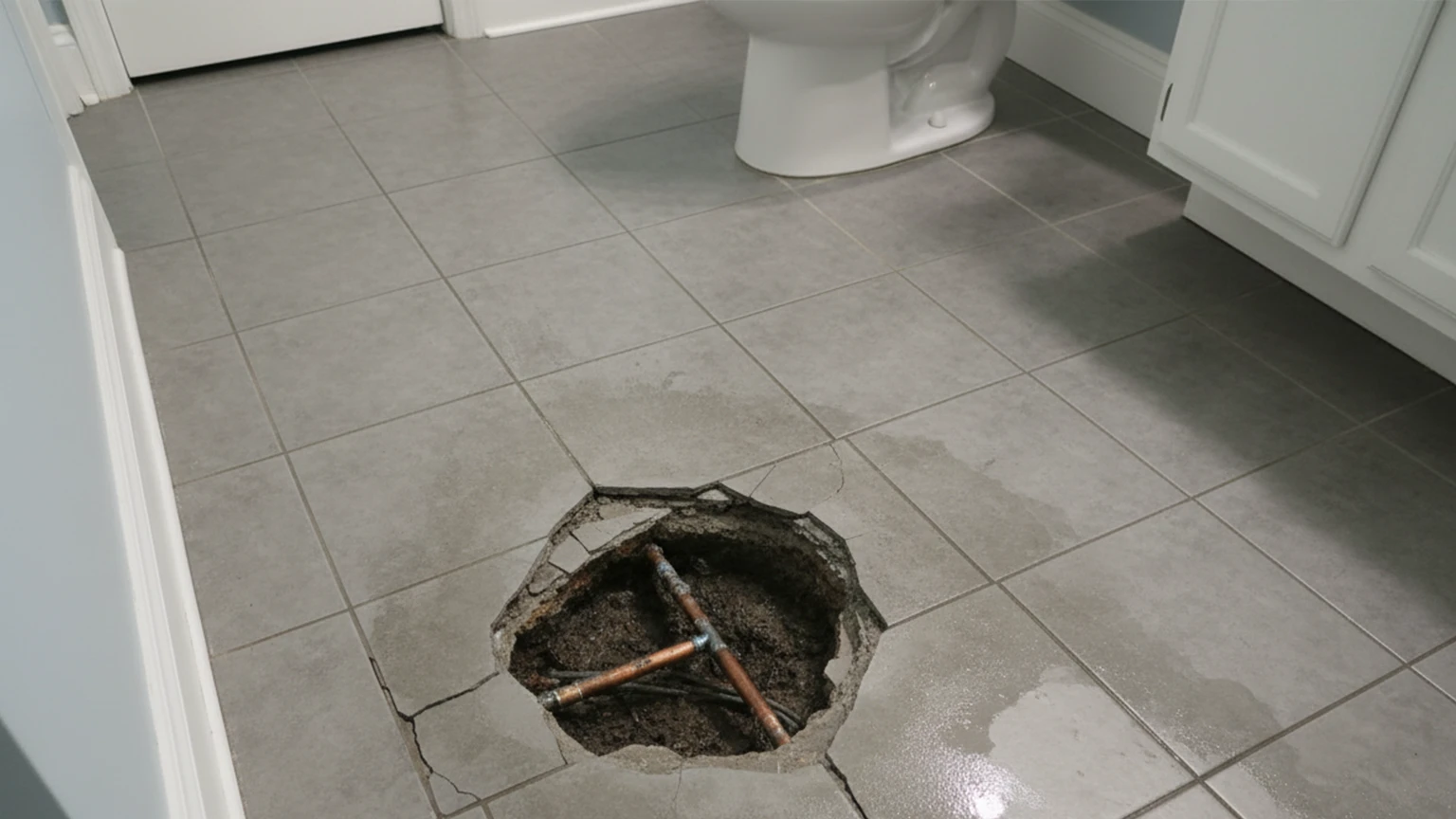 Leak Under the Concrete Floor